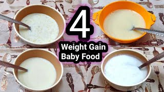 4 Baby foods  Weight gain amp Brain Development Baby Food For 612 month Babies  Baby food chart [upl. by Michey]