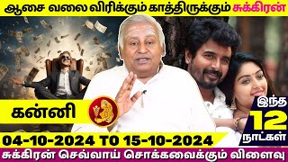 கன்னி இந்த 12 நாட்கள்  Kanni  Kanni rasi  Rasipalan  Jothidam  Tamil Astrology [upl. by Etnoed]