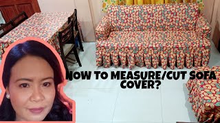 How to cutmeasure sofa cover [upl. by Ybrek601]