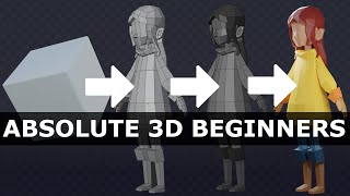 Tutorial Blender MODELLING For Absolute Beginners  Low Poly Girl [upl. by Ellecrag]