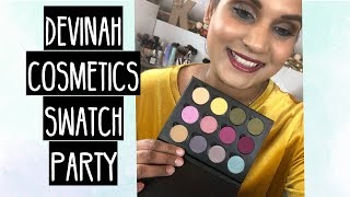 DEVINAH COSMETICS HARMONY amp SPARTACUS BUNDLE SWATCHES  Karen Harris Makeup [upl. by Ytsud]