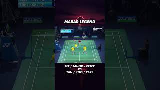 Legend vs Veteran main 3 on 3 😂 badminton taufikhidayat leechongwei petergade [upl. by Arihsak]