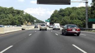 Capital Beltway Interstate 495 Exits 35 to 27 eastboundinner loop [upl. by Slrahc425]