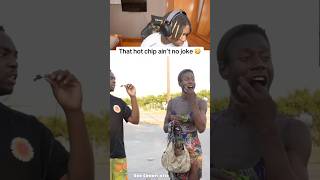 That hot chip keep teaching lessons to the community😭💚reactions fyp funnyvideo laugh chips [upl. by Relluf]