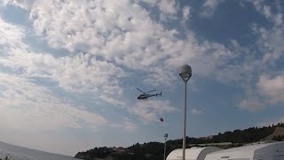 Mezzi antincendio vigili del fuoco in azione  Canadair Elicottero  09102016 [upl. by Blus]