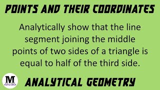 15  Points And Their Coordinates  Analytical Geometry  Worked Out Problem [upl. by Liam519]