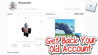 How to Get Your Forgotten Roblox Account Back [upl. by Leinnad]