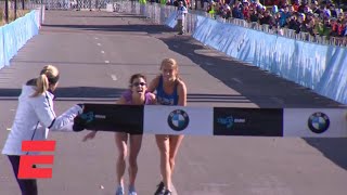 Marathoner heroically finishes Dallas Marathon with help of fellow runner  ESPN [upl. by Iatnohs]