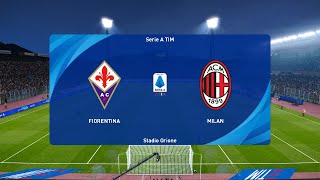 Fiorentina vs AC Milan 06102024 Serie A PES 2021 [upl. by Trumann]