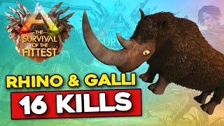 RHINO ET GALLI 16 KILLS GAME DUO  ARK SOTF BR [upl. by Riess]