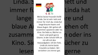 Meine beste Freundin Deutsch sprechen und hören Deutsch lesen und schreiben A1A2B1 [upl. by Gnuj]