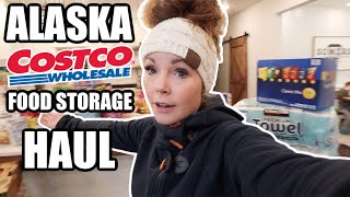 ALASKA COSTCO FOOD STORAGE HAUL  A NEW WAY TO SHOP AT COSTCO  Somers In Alaska [upl. by Sesilu]