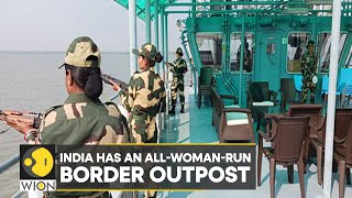 India IndiaBangladesh border security force outpost run by women  Latest World News  WION [upl. by Relyhs]