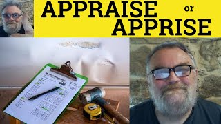 🔵 Appraise Meaning  Apprise Defined Appraise or Apprise Difference  Appraise Apprise  ESL [upl. by Brigitte]