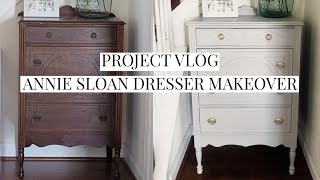 Annie Sloan Chalk Paint Dresser Makeover  Project Vlog [upl. by Jasmina]