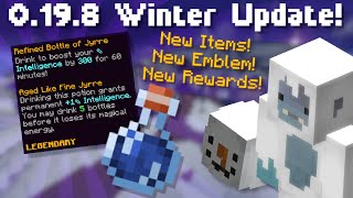 Skyblock 0198 Winter Update New Items  Event  Gift Milestones Hypixel Skyblock News [upl. by Meedan]