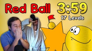 Red Ball 17 Levels FWR Speedrun in 359  The FINAL Minute Barrier [upl. by Berkman896]