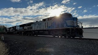 NS 25A with NS 4000 in the lead going to Atlanta 111624 [upl. by Anitserp847]