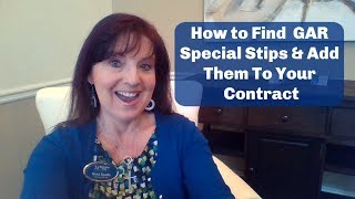 How to Find Special Stipulations amp Add To Contract [upl. by Aranat497]