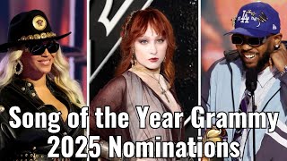 Song of the Year Grammy 2025 nominations  Grammy Song of the year 2025 nominees [upl. by Nicolis]