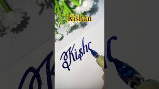 Beautiful name writing kishan shorts music song lyrics love spotify viralvideo penname art [upl. by Olenta]