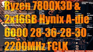 Ryzen 7800X3D 2200MHz FCLK DDR56000 28362830 [upl. by Edgardo]