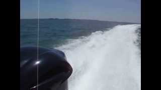 Bennington 2574 GCW Tritoon 250 hp Yamaha SHO VMax Top Speed [upl. by Erapsag]