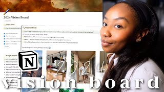 Vision Board With Me for 2024  Notion Vision Board Planner Tutorial [upl. by Eiram]