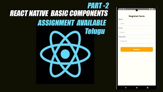 React Native Basic Components Explained telugu reactnative [upl. by Nnek]