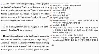 The Great Gatsby ch4  7 p160 translated by Hyun Shin 원서읽기 [upl. by Nanji]