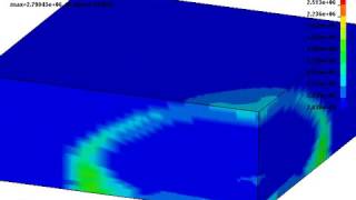 MMALE FSI blast wave pressure reflection from plate structure in LSDYNA [upl. by Almond]