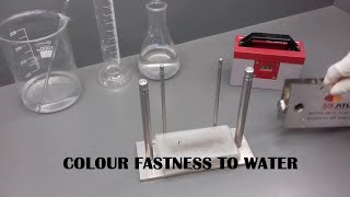 Colour Fastness to Water test ISO 105E01 [upl. by Enalb]