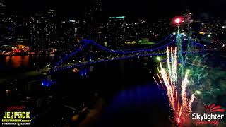 Fireworks Display  Story Bridge Brisbane Queensland [upl. by Rita]