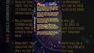 Pisces Horoscope for November 2023 [upl. by Dovev]