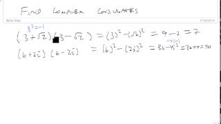 Find Complex Conjugate [upl. by Eelah]