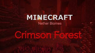 Minecraft Nether Biomes Crimson Forest Ambiance and Music [upl. by Aisek]