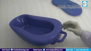 Bed Pan with Lid  Adult Polypropylene Autoclavable Item Code HH920 [upl. by Viguerie]