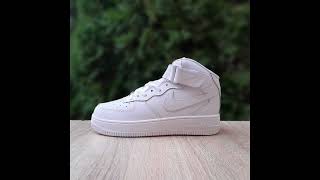 NIKE AIR FORCE 1 MID TRIPLE WHITE [upl. by Merideth]