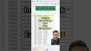 Dont Insert Blank Rows in Excel Like this‼️Instead Use Amazing Trick excel exceltips shorts [upl. by Publus]