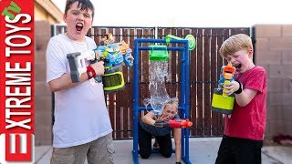 Babysitter Showdown Sneak Attack Squad Nerf Battle Vs Aunt [upl. by Carlson]