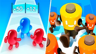 TikTok Gameplay Video 2024  Satisfying Mobile Game Max Levels Join Blob Clash 3D VS Battery Run [upl. by Leumhs]