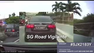 4nov2024 tpe SJX2183Y hyundai avante driving in lane 1 with no brake light [upl. by Perusse781]