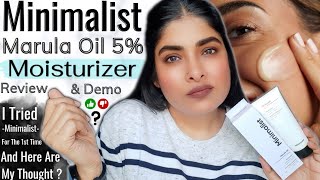 Minimalist Marula Oil Moisturizer Review  Moisturizer For Dull amp Dry Skin  Antima Dubey Samaa [upl. by Rochelle140]