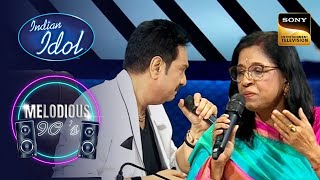 Sanu Da ने गाया Kavita Krishnamurthy Ji के साथ ‘Rim Jhim Rim Jhim’ SongIndian Idol 14Melodious 90s [upl. by Naitsihc]