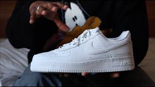 NIKE AIR FORCE 1 LOW ALYX WHITE LEATHER IS ELITE Review amp On Feet [upl. by Calida]