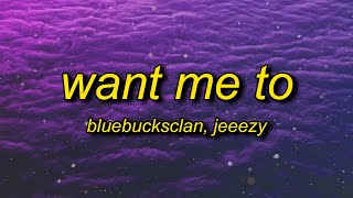 BlueBucksClan Jeeery  Want Me To Lyrics  i could cartier your wrist if you want me to [upl. by Yecies]