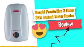 Racold Pronto Neo 3 Litres 3KW Instant Water Heater Features amp Review [upl. by Emee]