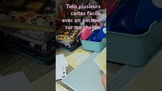 scrapbooking Comment faire plusieurs cartes facile avec un pochoir [upl. by Dahlstrom]