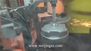 Coil holder casting perfectly fettled by Weijing auto grinding machine [upl. by Eitsyrhc22]