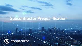 Subcontractor Prequalification [upl. by Yanehc]